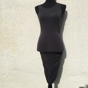 Dark grey forever 21 bodycon midi dress